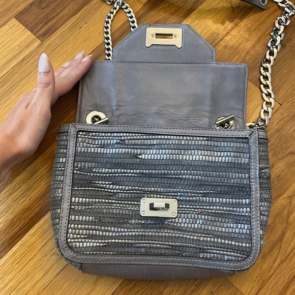 Rebecca Minkoff Gray Textured Shoulder Bag OS - Picture 5 of 10